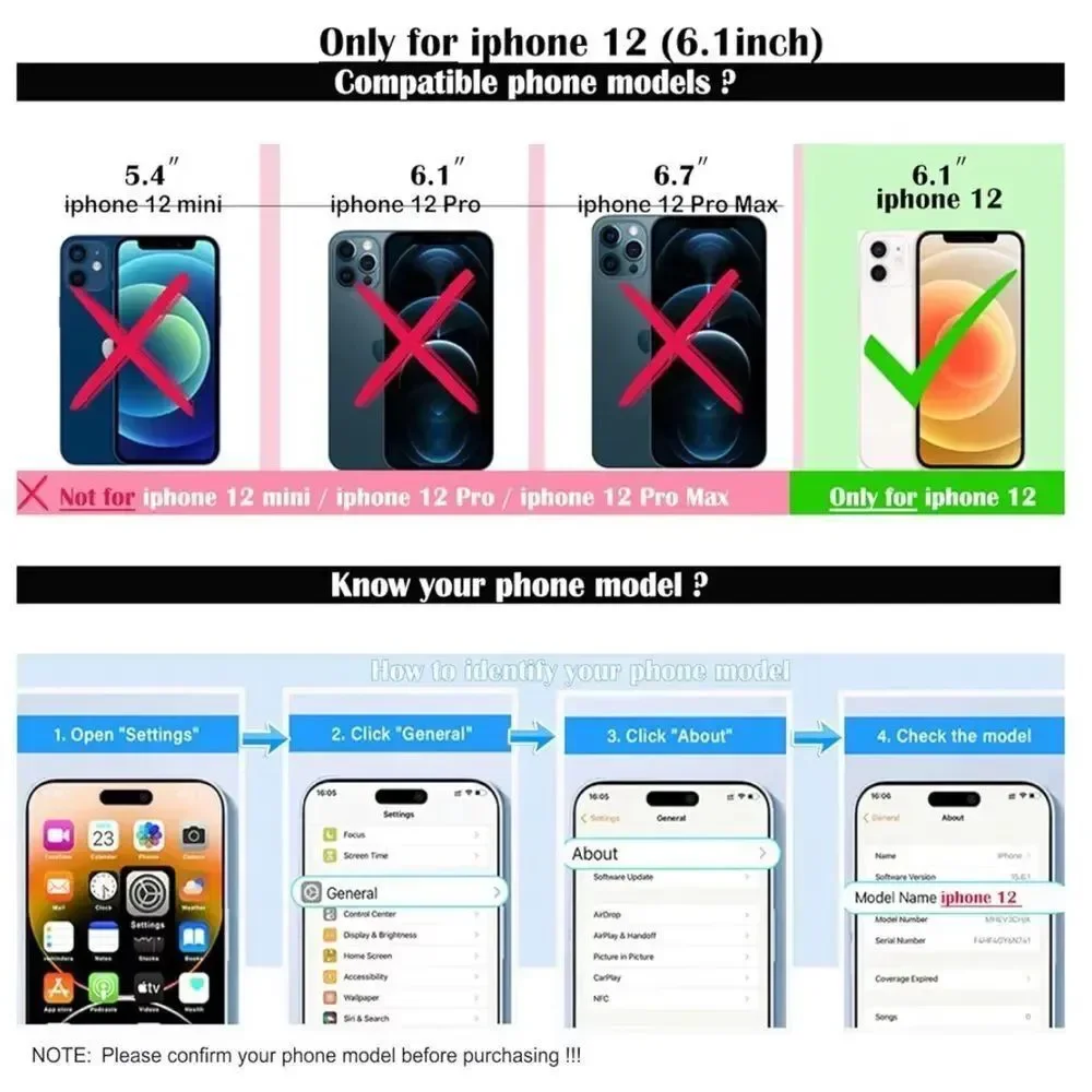 🤯5/$25🤯 Black Phone Case for iPhone 12 6.1 Inches Only